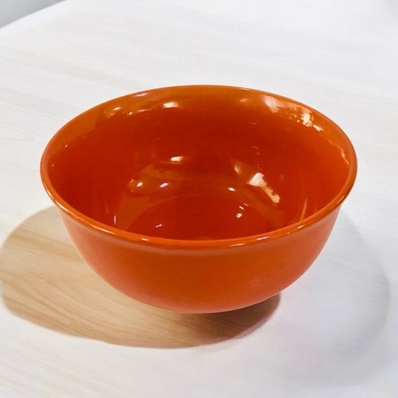 Royal Norfolk Cereal Salad Soup 6” Bowl Orange Stoneware Dish - Picture 1 of 5